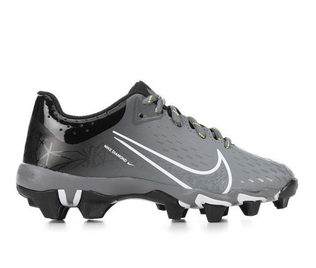 Kids' Nike Hyperdiamond 4 Keystone Baseball 10-6 Cleats in Black/Wht/Grey color