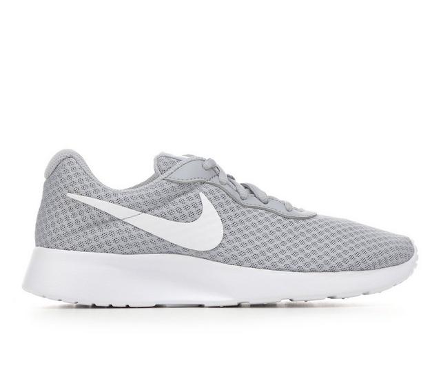 Women's Nike Tanjun Sustainable Sneakers in Grey/White-Barl color