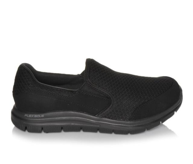 Women's Skechers Work 76580 Cozard Slip Resistant Shoes in Black color