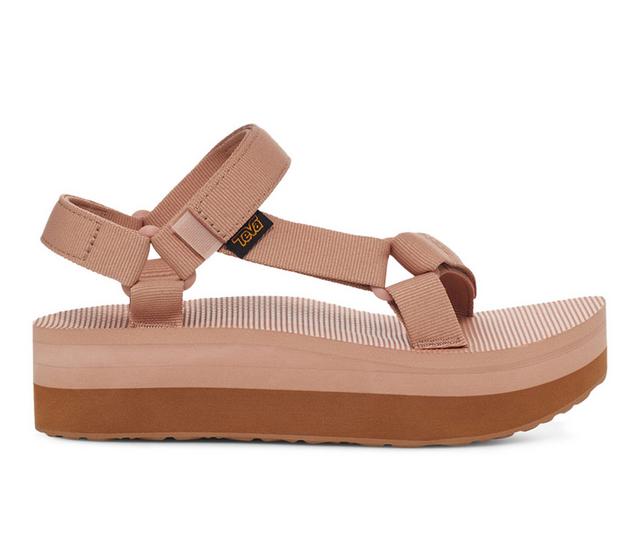 Women's Teva Flatform Universal Outdoor Sandals in Maple Sugar color