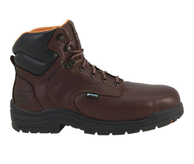 Timberland Pro 26078 Titan 6 Inch Steel Toe Work Boots in Dark Mocha color