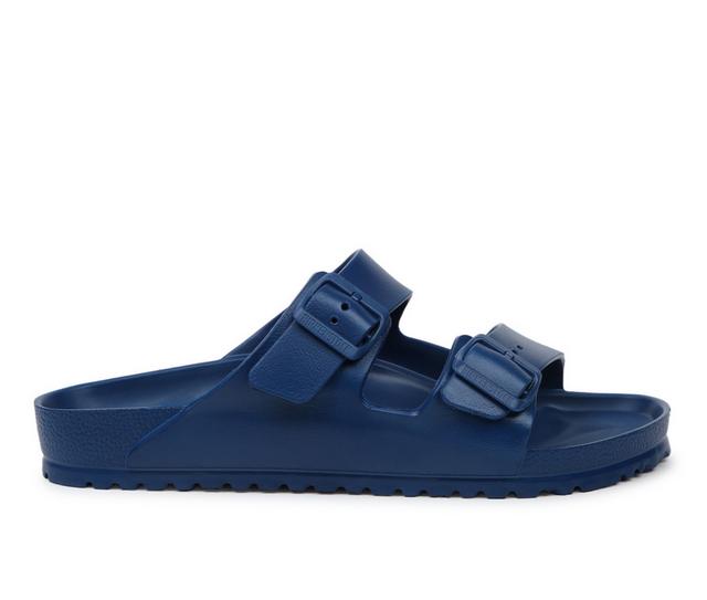 Men's Birkenstock Arizona Essentials Footbed Sandals in NAVY color