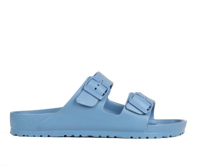 Men's Birkenstock Arizona Essentials Footbed Sandals in Elemental Blue color