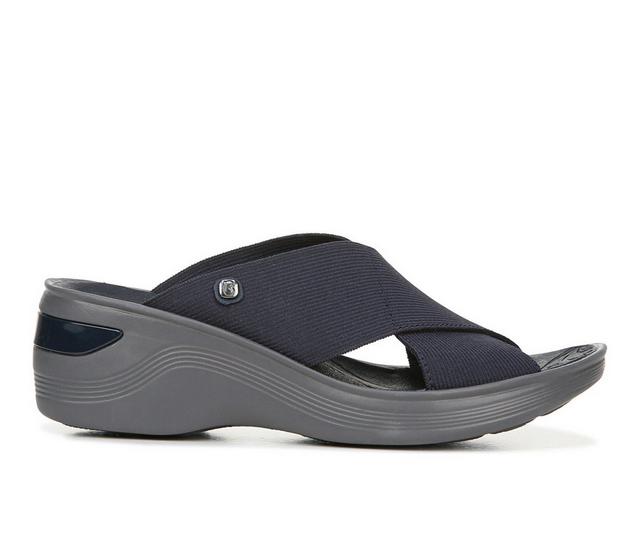 Women's BZEES Desire Wedge Sandals in Navy Stretch color