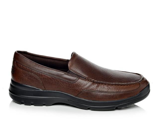 Men's Rockport Junction Point Slip-On Shoes in Chocolate color