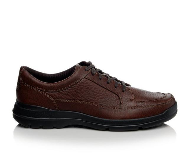 Men's Rockport Junction Point Oxfords in Chocolate color
