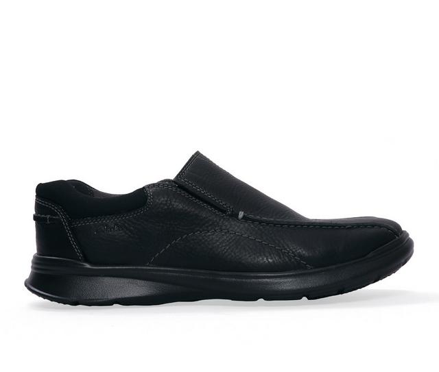 Men's Clarks Cotrell Step Slip On Shoes in Black color