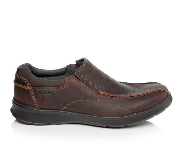 Men's Clarks Cotrell Step Slip On Shoes in Brown color