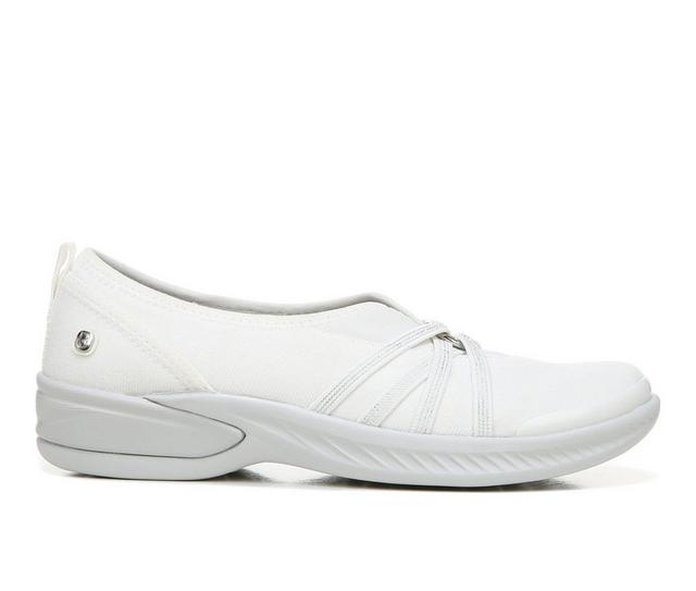 Women's BZEES Niche Sustainable Slip-Ons in Bright White color