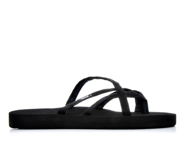 Women's Teva Olowahu Strappy Sandals in Black/Black color