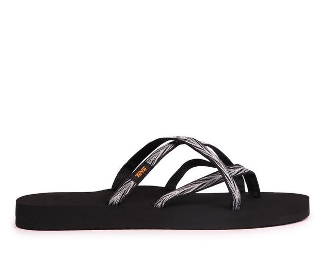 Women's Teva Olowahu Strappy Sandals in Black/White color