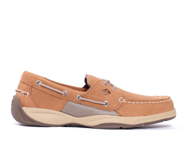 Men's Sperry Intrepid Boat Shoes in Dark Tan color