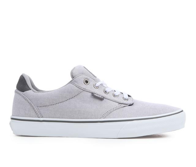 Men's Vans Atwood Deluxe Skate Shoes in Grey Canvas color