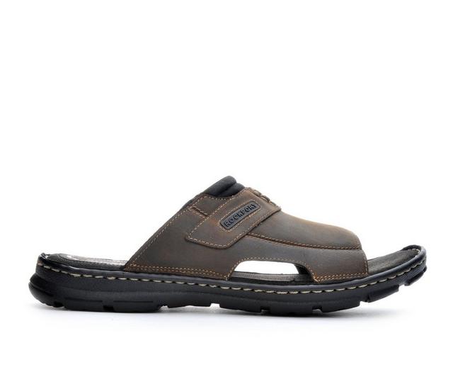 Men's Rockport Darwyn Slide 2 Outdoor Sandals in Brown color