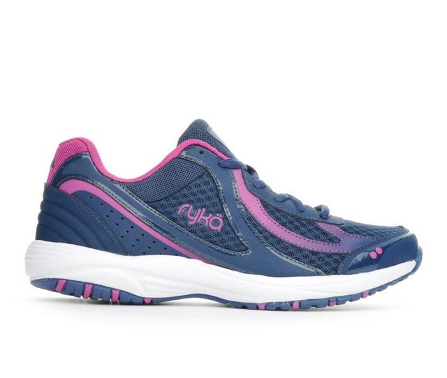 Women's Ryka Dash 3 Walking Sneaker Walking Shoes in Navy/Pink color