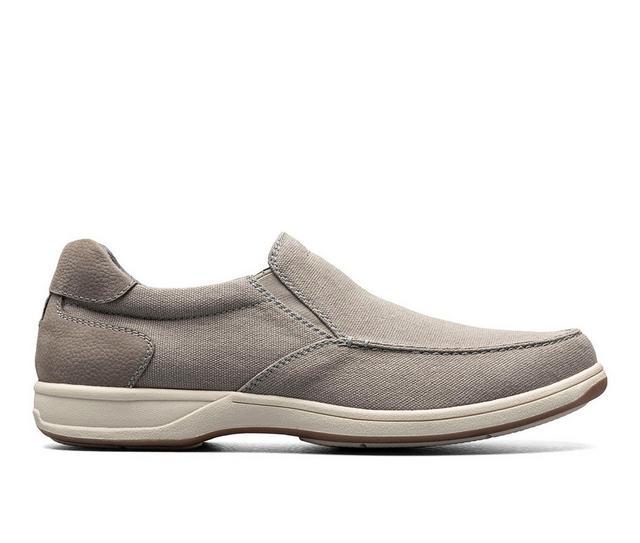 Men's Florsheim Lakeside Canvas Boat Shoes in Gray color