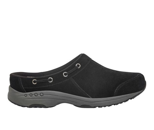 Women's Easy Spirit Travelport Mules in Black/Gray color