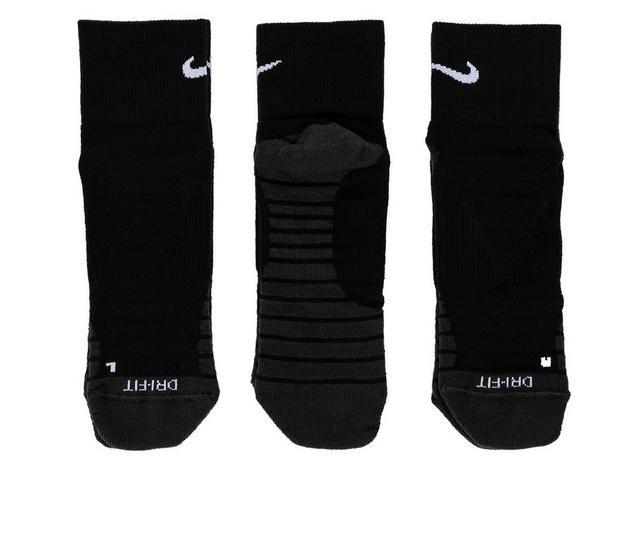 Nike 3 Pair Everyday Max Cushioned Ankle Socks in Black/Anth/Wh L color
