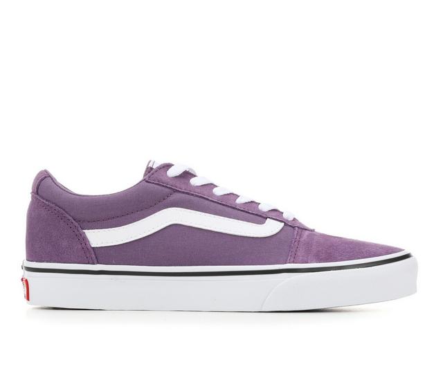 Women's Vans Ward Skate Shoes in Grape/White color