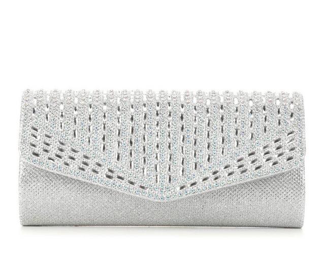 Four Seasons Handbags Rock Candy Envelope Evening Clutch in Silver S21 color