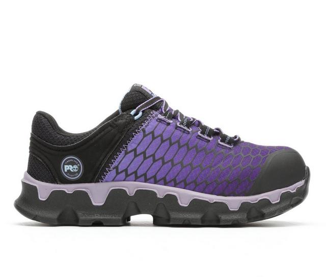 Women's Timberland Pro Powertrain Sport Ladies A1H1S Work Shoes in Black/Lavender color