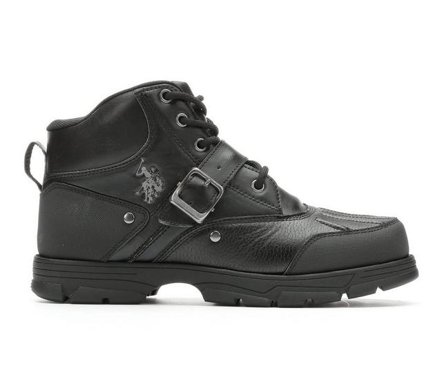 Men's US Polo Assn Kedge Lace-Up Boots in Black color