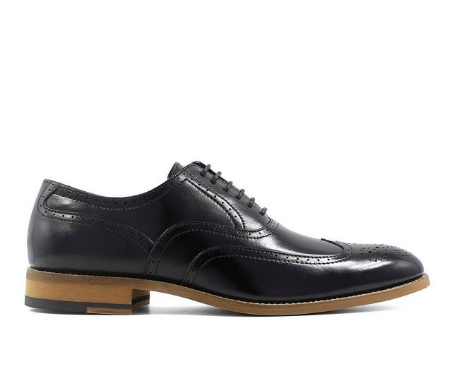 Men's Stacy Adams Dunbar Wingtip Wing Tip Dress Shoes in Black color