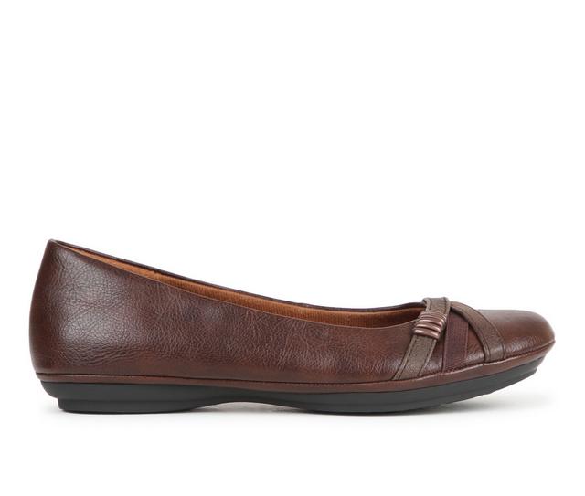 Women's EuroSoft Shainna Flats in Brown color