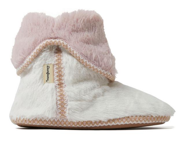 Dearfoams Beth Pile Fold Down Bootie Slippers in Muslin color