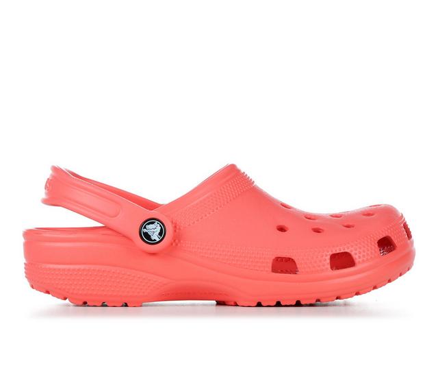 Adults' Crocs Classic Clogs in Neon Watermelon color