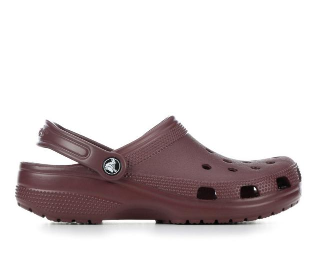 Adults' Crocs Classic Clogs in Dark Cherry color