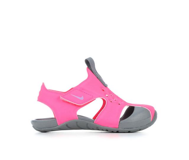 Girls' Nike Infant & Toddler Baby Sunray Protect 2 Water Sandals in Pk/Fuchsia/Grey color