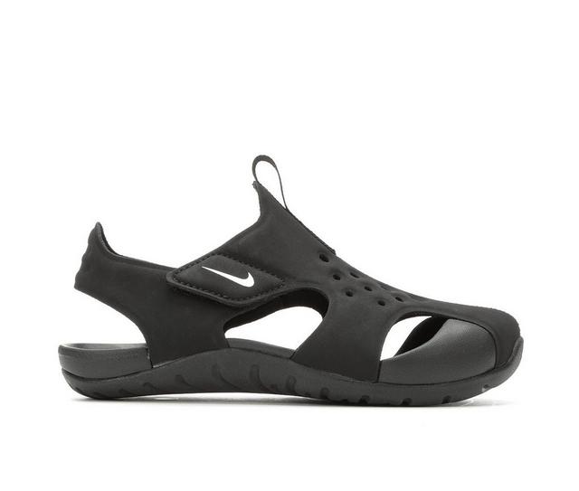 Boys' Nike Little Kid Sunray Protect Water Sandals in Black/White color