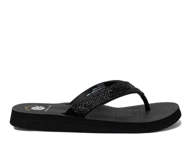 Women's Yellow Box Soriano Mellow Mat Flip-Flops in Black color