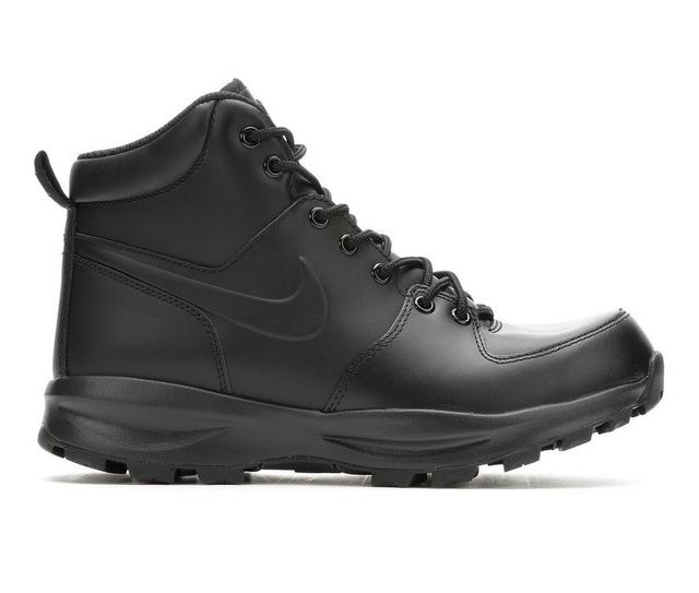 Men's Nike Manoa Leather Lace-Up Boots in Black color