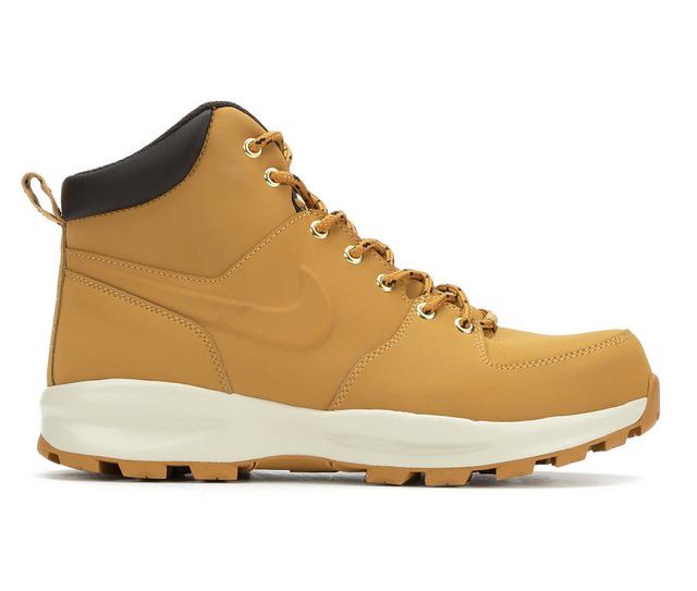 Men's Nike Manoa Leather Lace-Up Boots in Wheat color