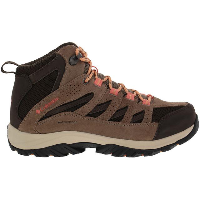 Women's Columbia Crestwood Mid Waterproof Hiking Boots in Brown color