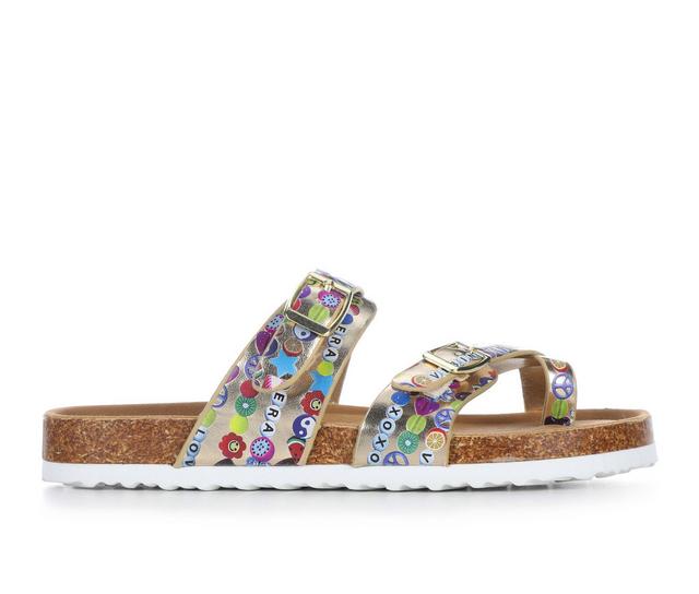 Girls' Madden Girl Little Kid & Big Kid JBryceee Strappy Footbed Sandals in Gold Friendship color