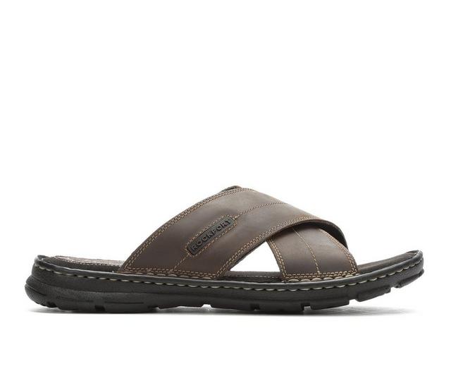 Men's Rockport Darwyn X Band Outdoor Sandals in Brown color