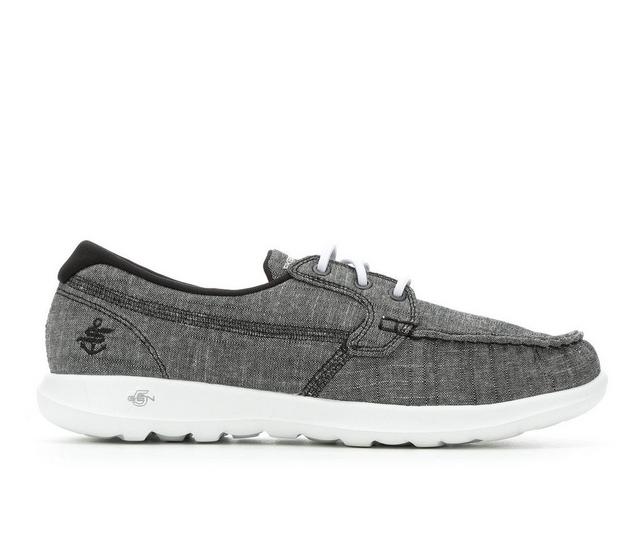 Women's Skechers Go Go Walk Isla 15433 Boat Shoes in Black color