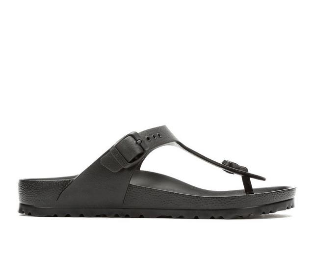 Women's Birkenstock Gizeh Essentials Footbed Sandals in Black color