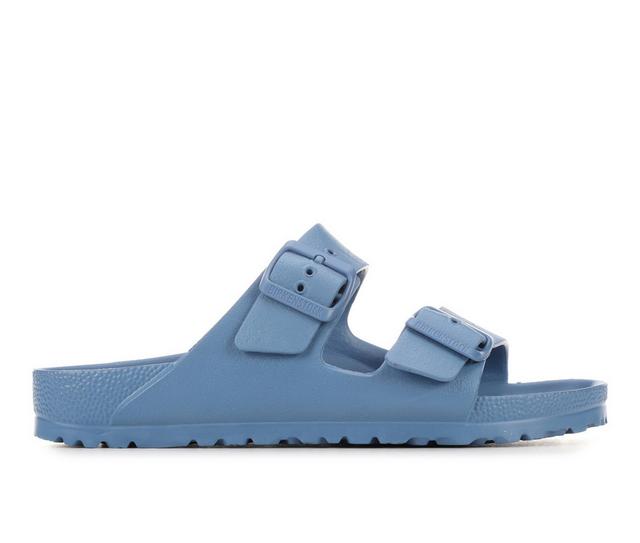 Women's Birkenstock Arizona Essentials Footbed Sandals in Elemental Blue color