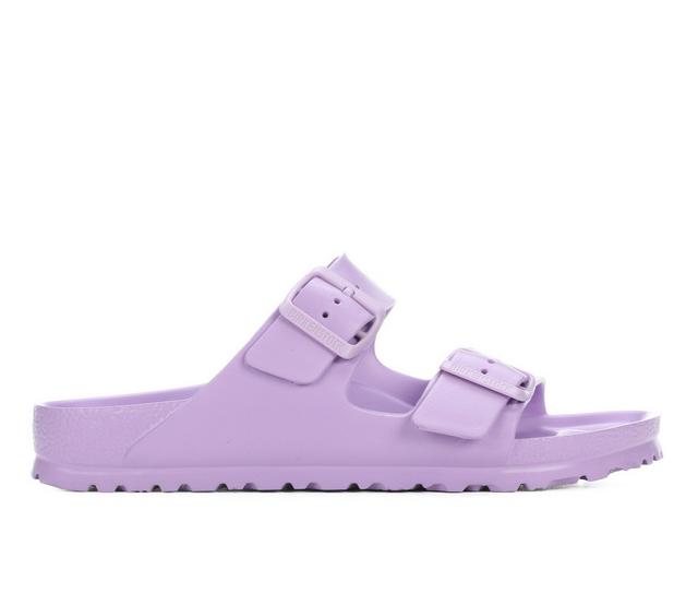 Women's Birkenstock Arizona Essentials Footbed Sandals in Crocus color