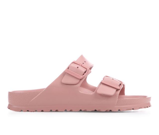 Women's Birkenstock Arizona Essentials Footbed Sandals in Pink Clay color