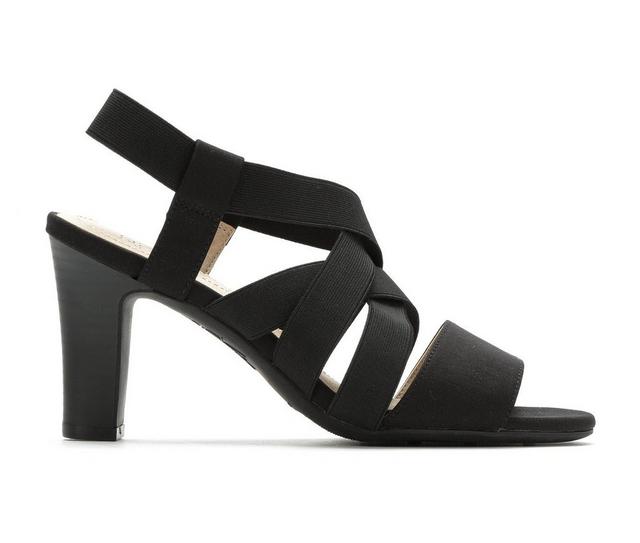 Women's LifeStride Charlotte Strappy Heeled Sandals in Black Micron color