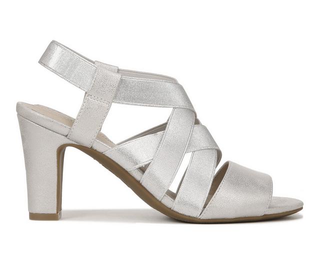 Women's LifeStride Charlotte Strappy Heeled Sandals in Silver color