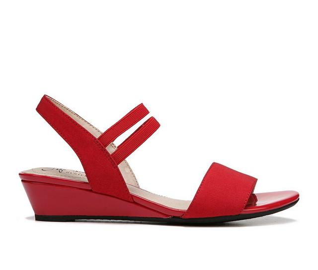 Women's LifeStride Yolo Wedge Sandals in Red color