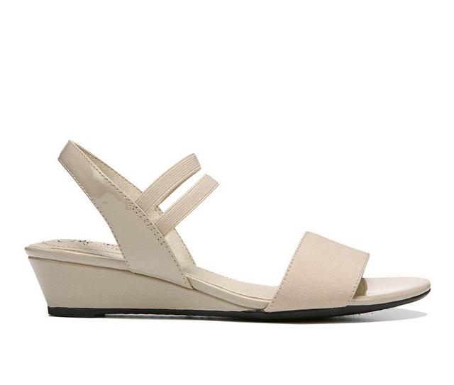 Women's LifeStride Yolo Wedge Sandals in Tender Taupe color