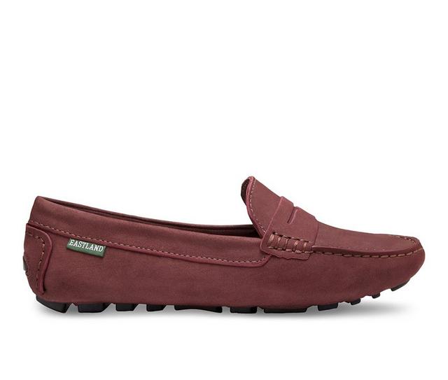 Women's Eastland Patricia Penny Loafers in Wine Nubuck color