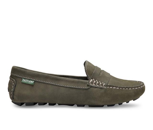 Women's Eastland Patricia Penny Loafers in Forest Nubuck color